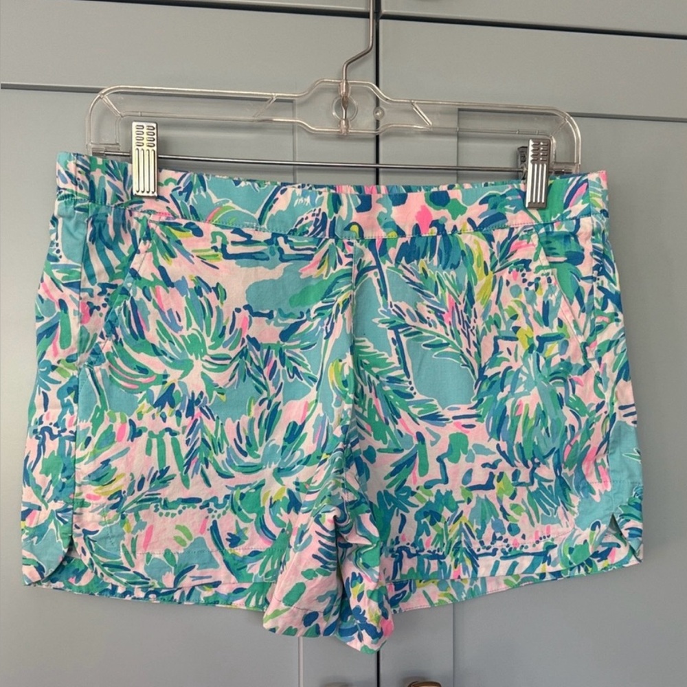 🏝️Lilly Pulitzer ocean view shorts Cabana Cocktail Ibiza blue ☀️small